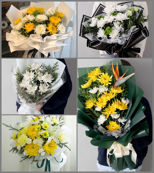 贵州毕节市黔西县中坪镇顺河村白事花束代送